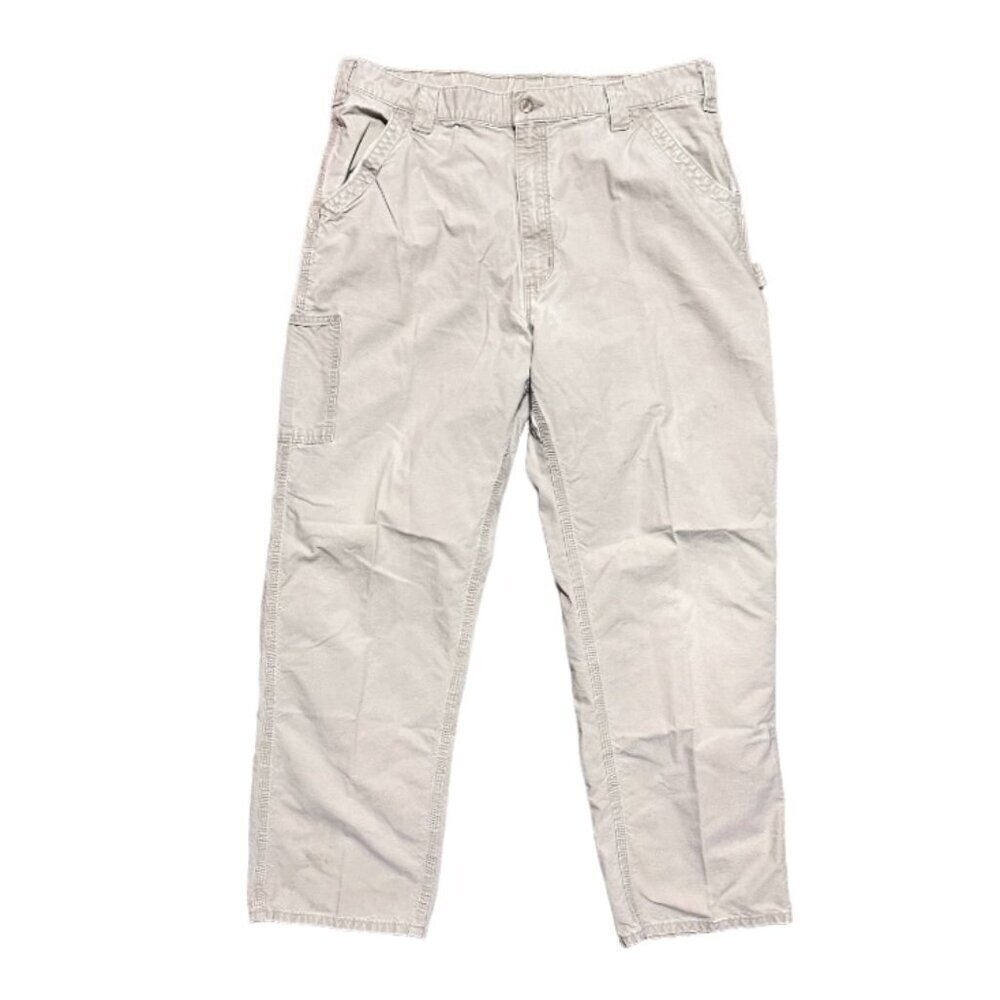 Vintage 90s Carhartt Dungaree Fit B151 Khaki Twill Pants Men’s Size 40 x 34